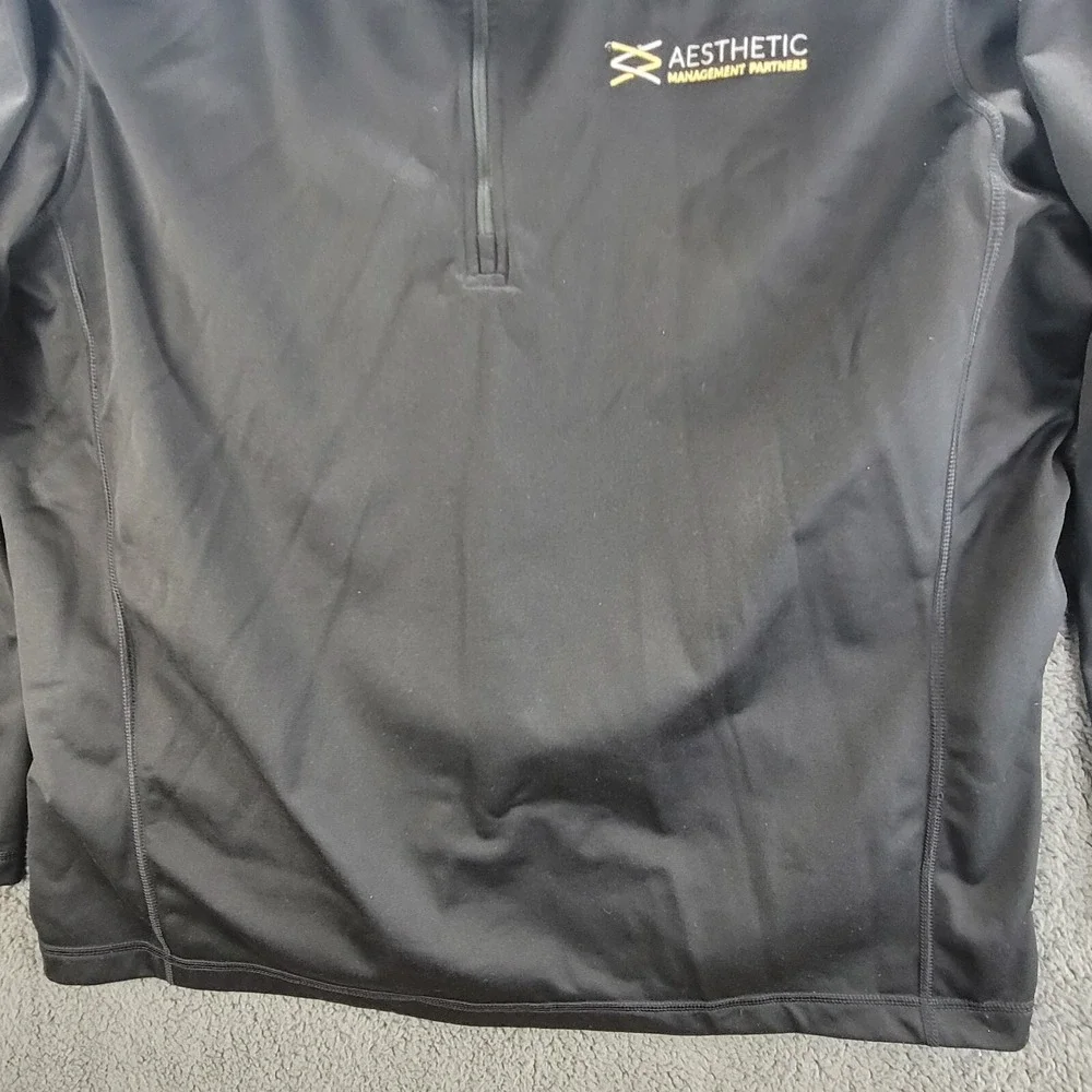 The North Face Sweater Black‎ Mens 2XL 14 Quarter Zip Jacket Embroidered